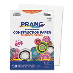 Prang® SunWorks Construction Paper, 50 lb Text Weight, 9 x 12, White, 50/Pack