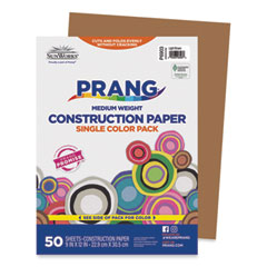 Prang® SunWorks Construction Paper, 50 lb Text Weight, 9 x 12, Light Brown, 50/Pack
