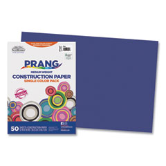 Prang® SunWorks Construction Paper, 50 lb Text Weight, 12 x 18, Blue, 50/Pack