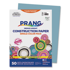 Prang® SunWorks Construction Paper, 50 lb Text Weight, 9 x 12, Sky Blue, 50/Pack