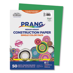 Prang® SunWorks Construction Paper, 50 lb Text Weight, 9 x 12, Holiday Green, 50/Pack