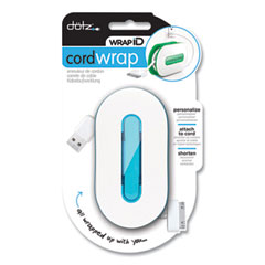 dotz® WrapID, Holds up to 6 ft of Cord, Blue