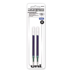 uniball® 207 Impact RT Gel Retractable Pen Refills, Bold 1 mm Conical Tip, Blue Ink, 2/Pack