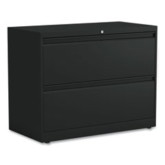 Alera® Lateral File, 2 Legal/Letter-Size File Drawers, Black, 36" x 18.63" x 28"