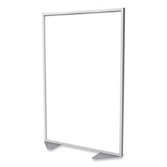 Floor Partition with Aluminum Frame, 48.06 x 2.04 x 71.86, White