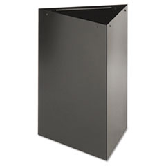 Safco® Trifecta Waste Receptacle, 38" High Base, 21 gal, Steel, Black, Ships in 1-3 Business Days