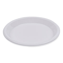 Boardwalk® Hi-Impact Plastic Dinnerware, Plate, 10" dia, White, 500/Carton