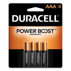 Duracell® Power Boost CopperTop Alkaline AAA Batteries, 4/Pack