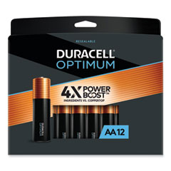 Duracell® Optimum Alkaline AA Batteries, 12/Pack