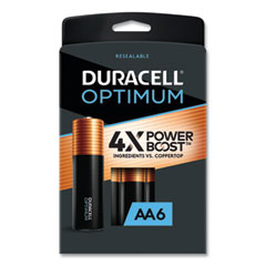 Duracell® Optimum Alkaline AA Batteries, 6/Pack