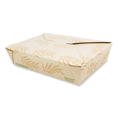 World Centric® No Tree Folded Takeout Containers, 50 oz, 6.2 x 8.5 x 1.85, Natural, Sugarcane, 200/Carton