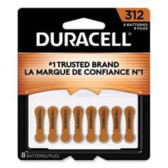 Duracell® Hearing Aid Battery, #312, 8/Pack