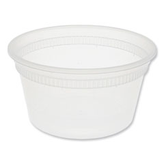 DELItainer® 12 oz. Round Takeout Container and Lid Combo, Black  /Translucent, 240 ct.