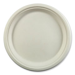 AmerCareRoyal® Bagasse PFAS-Free Dinnerware, Plate, 10.27" dia, White, 500/Carton