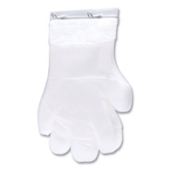 Inteplast Group Reddi-to-Go Poly Gloves on Wicket, One Size, Clear, 8,000/Carton