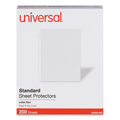 Universal® Standard Sheet Protector, Standard, 8.5 x 11, Clear, 200/Box