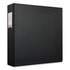 Universal® Deluxe Non-View D-Ring Binder with Label Holder, 3 Rings, 2" Capacity, 11 x 8.5, Black