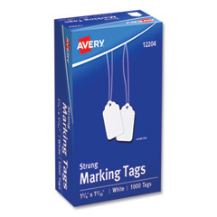Avery® Medium-Weight White Marking Tags, 1.75 x 1.09, 1,000/Box