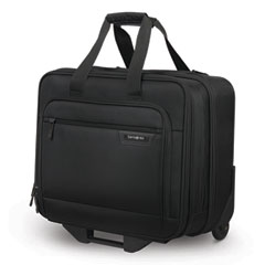 Samsonite® Rolling Business Case, Fits Devices Up to 15.6", Polyester, 16.54 x 8 x 9.06, Black
