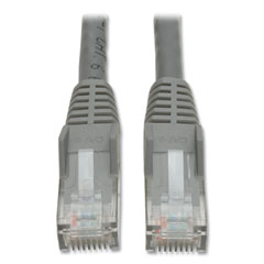 CAT6 Gigabit Snagless Molded Patch Cable, 7 ft, Gray