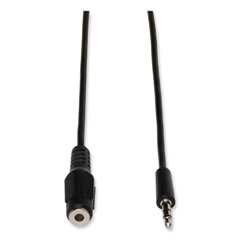 Tripp Lite 3.5mm Mini Stereo Audio Extension Cable for Speakers and Headphones (M/F), 6 ft, Black