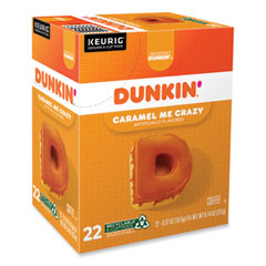 Dunkin Donuts® K-Cup Pods, Caramel Me Crazy, 22/Box
