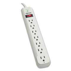 Tripp Lite Protect It! Surge Protector, 7 AC Outlets, 6 ft Cord, 1,080 J, Light Gray
