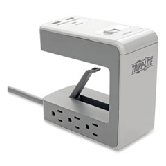 Tripp Lite Surge Protector, 6 AC Outlets/2 USB-A and 1 USB-C Ports, 8 ft Cord, 1,080 J, Gray