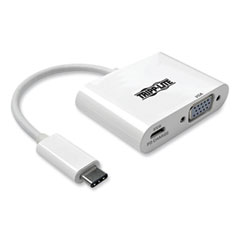 Tripp Lite by Eaton USB 3.1 Gen 1 USB-C to VGA Adapter, 3", White