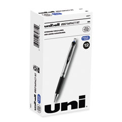 uniball® 207 Impact Gel Pen, Retractable, Bold 1 mm, Blue Ink, Black/Blue Barrel