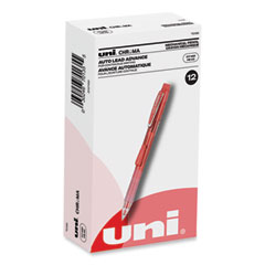 uniball® Chroma Mechanical Pencil, 0.7 mm, HB (#2), Black Lead, Red Barrel, Dozen