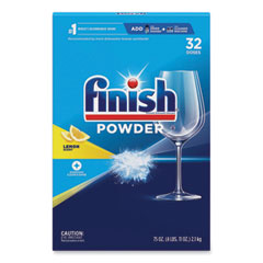 FINISH® Automatic Dishwasher Detergent, Lemon Scent, Powder, 2.3 qt. Box, 6 Boxes/Ct