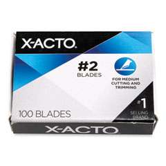 X-ACTO® No. 2 Bulk Pack Blades for X-Acto Knives, 100/Box