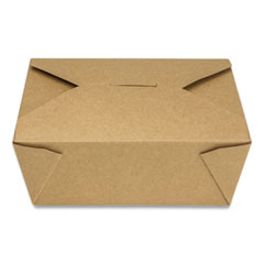 GEN Reclosable Kraft Take-Out Box, 48 oz, Paper, 300/Carton