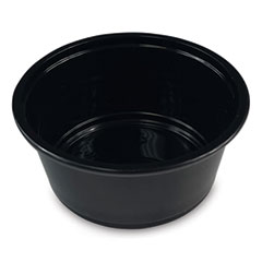 Boardwalk® Souffle/Portion Cups, 3.25 oz, Polypropylene, Black, 2,500/Carton