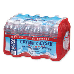 Crystal Geyser® Natural Alpine Spring Water, 16.9 oz Bottle, 24/Carton