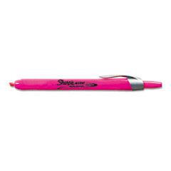 Sharpie® Accent Retractable Highlighters, Chisel Tip, Fluorescent Pink, Dozen