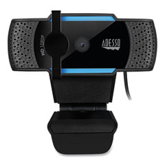 Adesso CyberTrack H5 1080P HD USB AutoFocus Webcam with Microphone, 1920 Pixels x 1080 Pixels, 2.1 Mpixels, Black