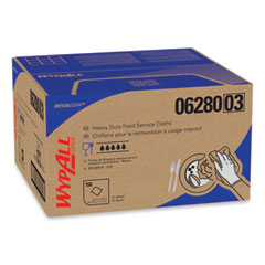 WypAll® X80 Foodservice Towel, Kimfresh Antimicrobial Hydroknit, 12 x 23.4, White/Blue Stripe, 150/Carton