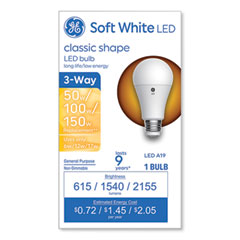 GE Classic LED SW Non-Dim A19 3-Way Light Bulb