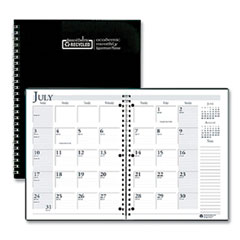 House of Doolittle™ Spiralbound Academic Monthly Planner, 11 x 8.5, Black Cover, 14-Month (July to Aug): 2023 to 2024