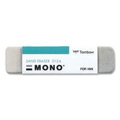 Tombow® Mono® Sand Eraser, For Pencil/Ink Marks, Rectangular Block, Small, White