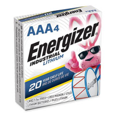 Energizer® Industrial Lithium AAA Battery, 1.5 V, 4/Pack