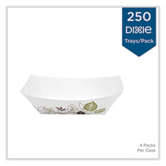 Dixie® Kant Leek Polycoated Paper Food Tray, 0.5 lb Capacity, 5.3 x 3.75 x 1.4, Pathways, 1,000/Carton
