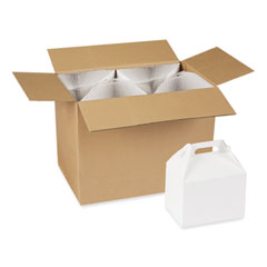 Dixie® Take-Out Barn One-Piece Paperboard Food Box, 8.63 x 6 x 6.5, White, Paper, 200/Carton