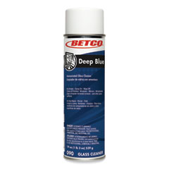 Betco® Deep Blue Glass and Surface Cleaner, Characteristic Scent, 19 oz Aerosol Can, 12/Carton