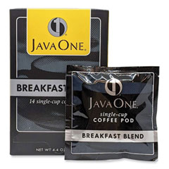 Java One® Coffee Pods, Breakfast Blend, Single Cup, 14/Box