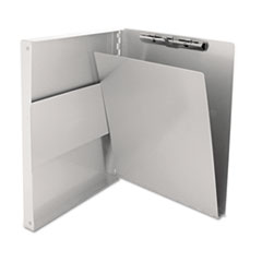 Saunders Snapak Aluminum Side-Open Forms Folder, 0.5" Clip Capacity, Holds 8.5 x 11 Sheets, Silver