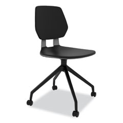 Commute Guest Chair, 25" x 25" x 34.25", Black Seat, Black Back, Black Base, Ships in 1-3 Business Days