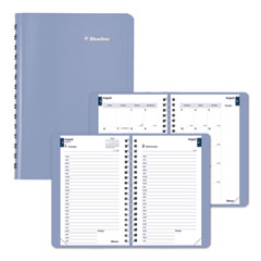 Blueline® Academic Daily/Monthly Planner, 8 x 5, Cyan Cover, 12-Month (Aug to July): 2024 to 2025